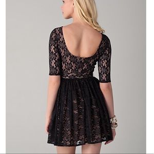 rachel zoe amanda black lace cocktail dress